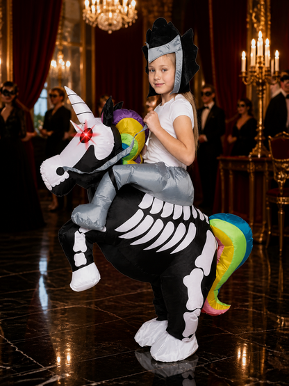 Inflatable Dinosaur Costume, Colorful Skeleton Print Adult Halloween Outfit Costumes detail