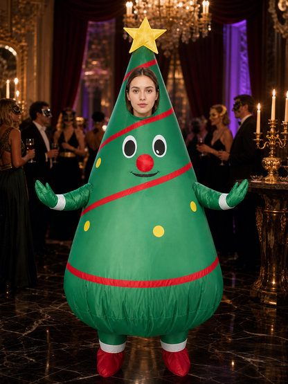 Christmas Santa Claus Inflatable Costume, Party Cosplay Outfit Costumes detail
