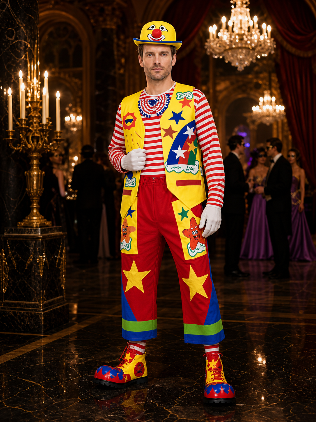 Circus Clown Costume for Performances and Halloween Costumes detail