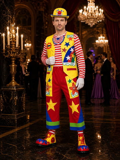 Circus Clown Costume for Performances and Halloween Costumes detail
