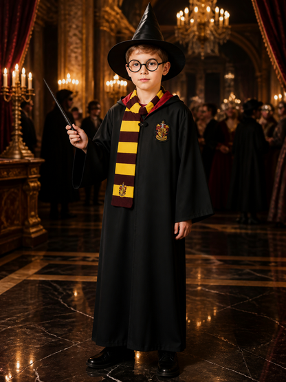 Gryffindor Wizard Costume with Hood and Accessories Costume Accessories detail