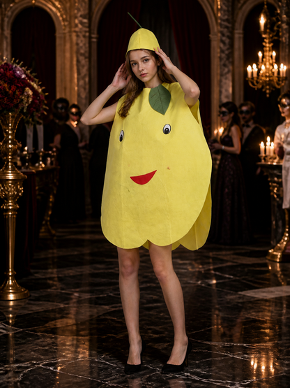 One-Piece Cartoon-Style Pear Costume for Performances Costumes detail