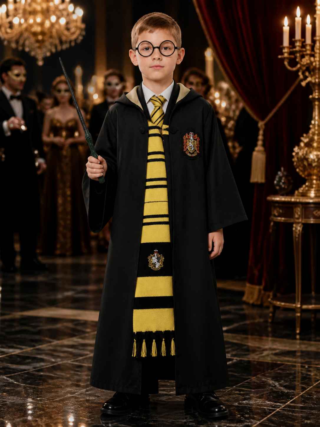 Hufflepuff Wizard Costume for Halloween Cosplay