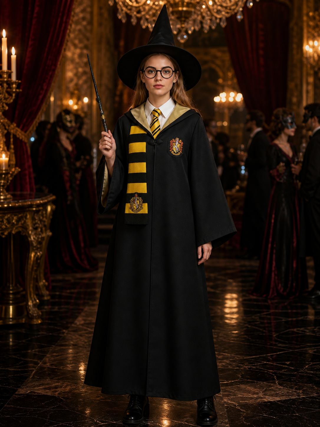 Harry Potter Costume Cloak with Hood for Cosplay and Halloween Costume Capes detail