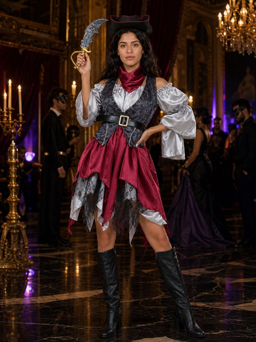 Pirate Costume for Role-Playing, Halloween, and Carnival Costumes detail