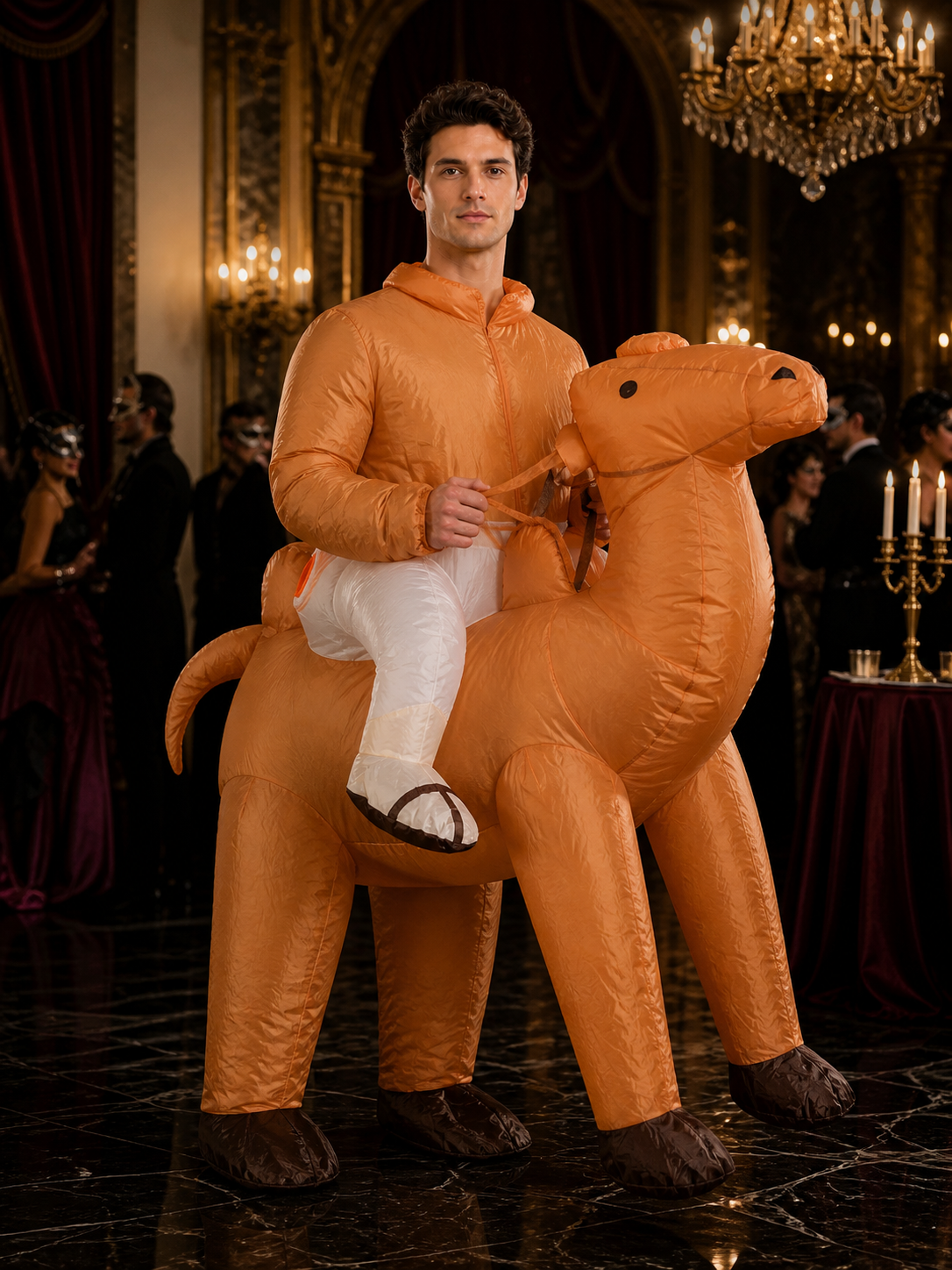 Ride-On Inflatable Camel Costume Jumpsuit for Halloween Party Costumes detail