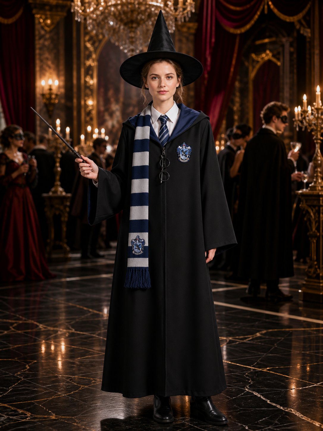 Ravenclaw Hooded Robe and Hat for Halloween
