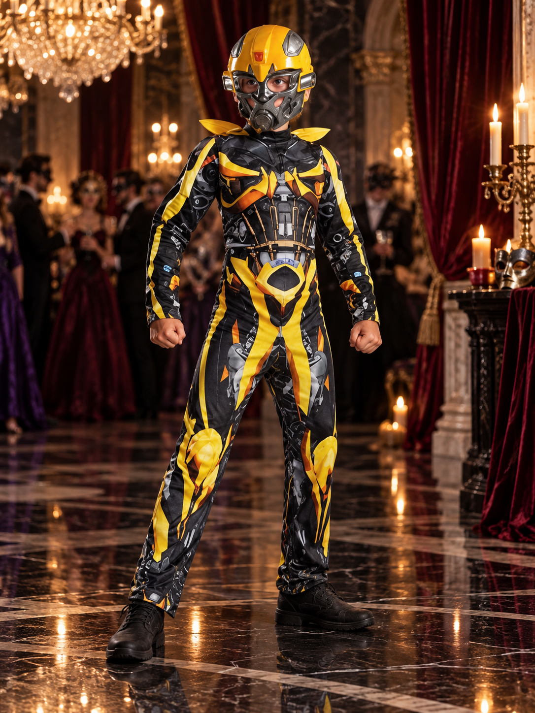 Kids' Robot Carnival Costume, Yellow, with Mask