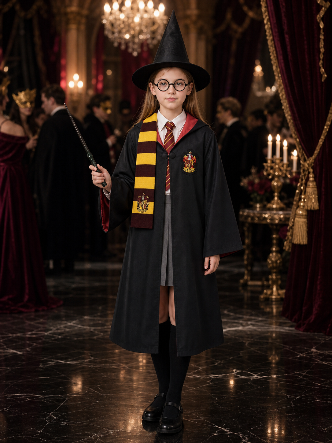 Harry Potter-Style Hooded Robe for Cosplay Costumes detail