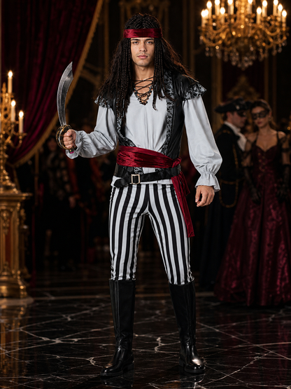HD11006 Pirate Costume with Vest and Pants for Cosplay Costumes detail