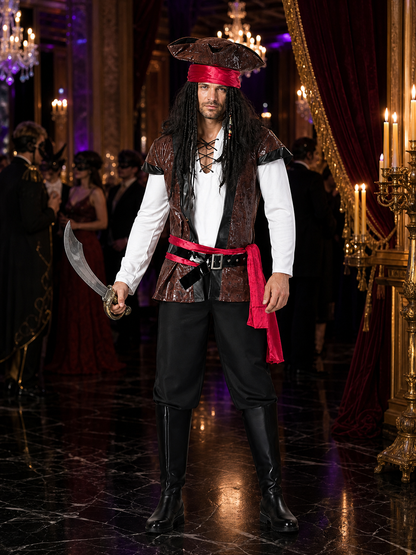 Jack Sparrow Pirate Costume for Cosplay Costumes detail