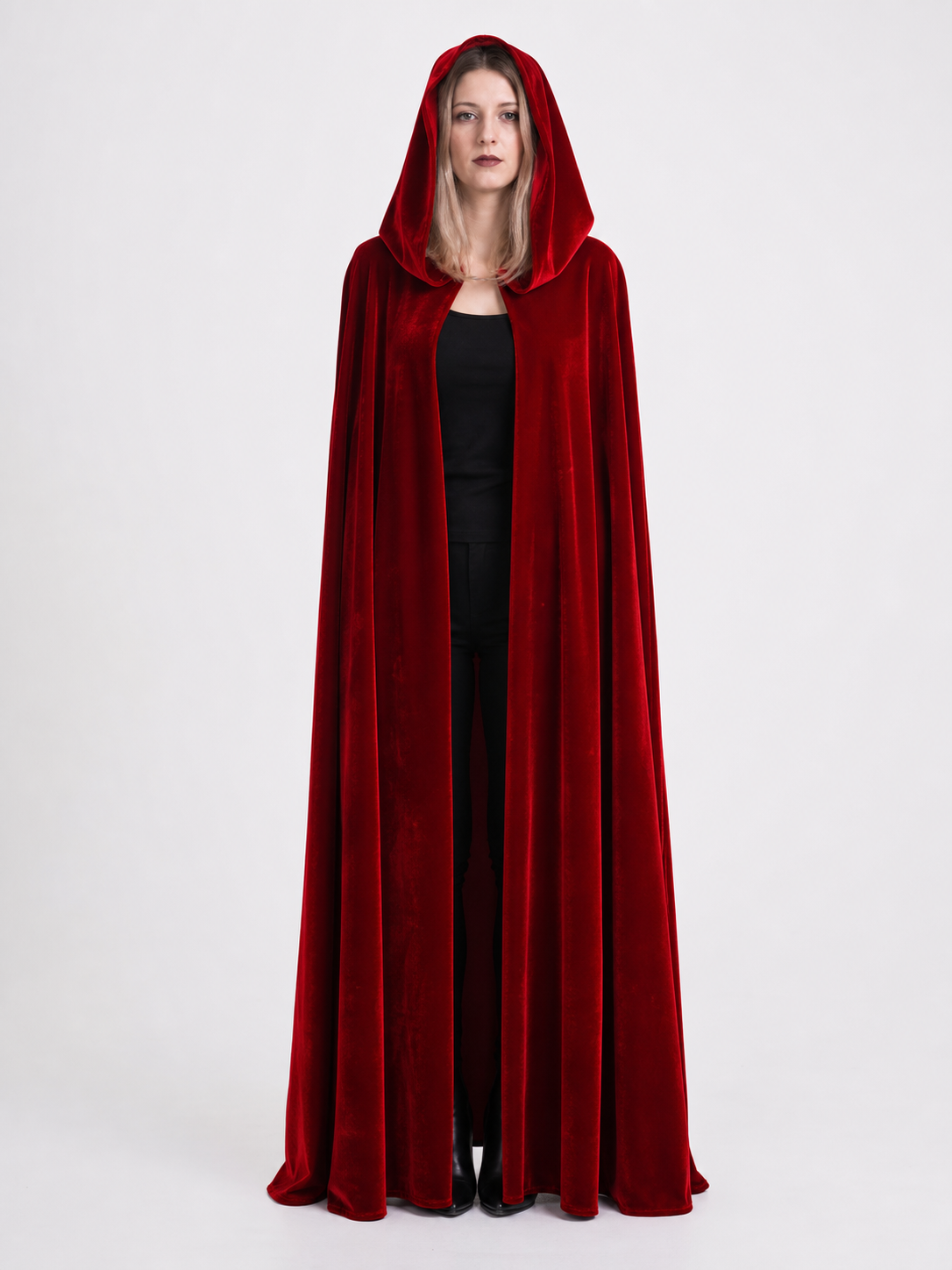 Red Hooded Carnival Cloak for Cosplay