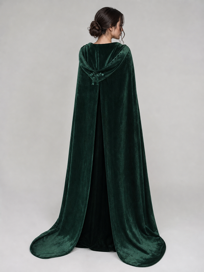 Green Gothic Carnival Cloak with Hood