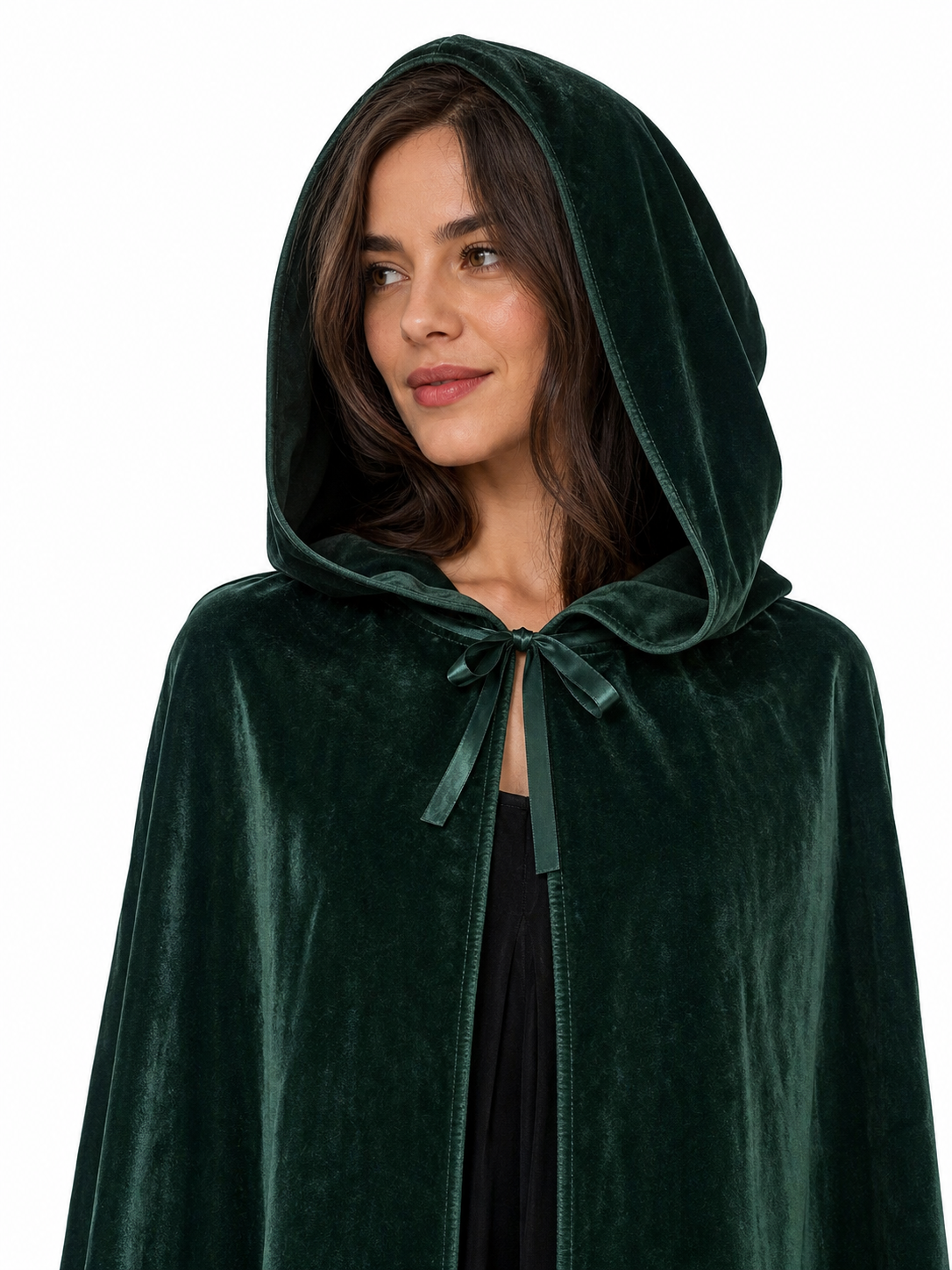 Green Gothic Carnival Cloak with Hood