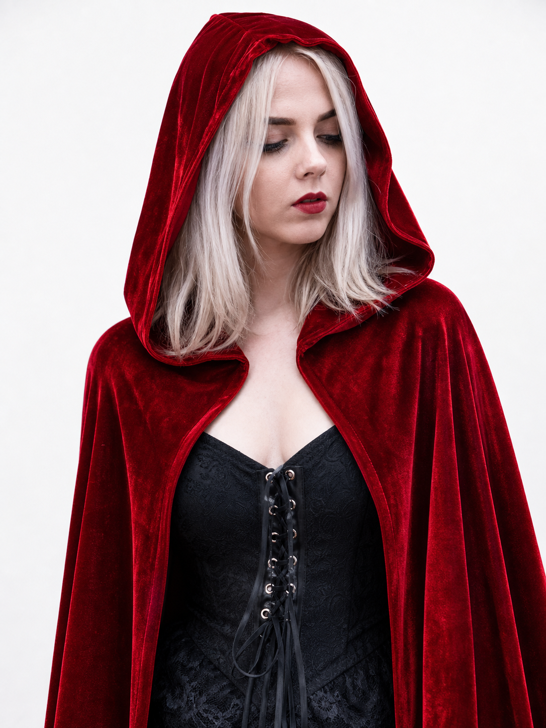 Red Hooded Carnival Cloak for Cosplay