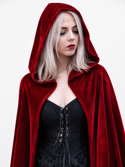 Red Hooded Carnival Cloak for Cosplay