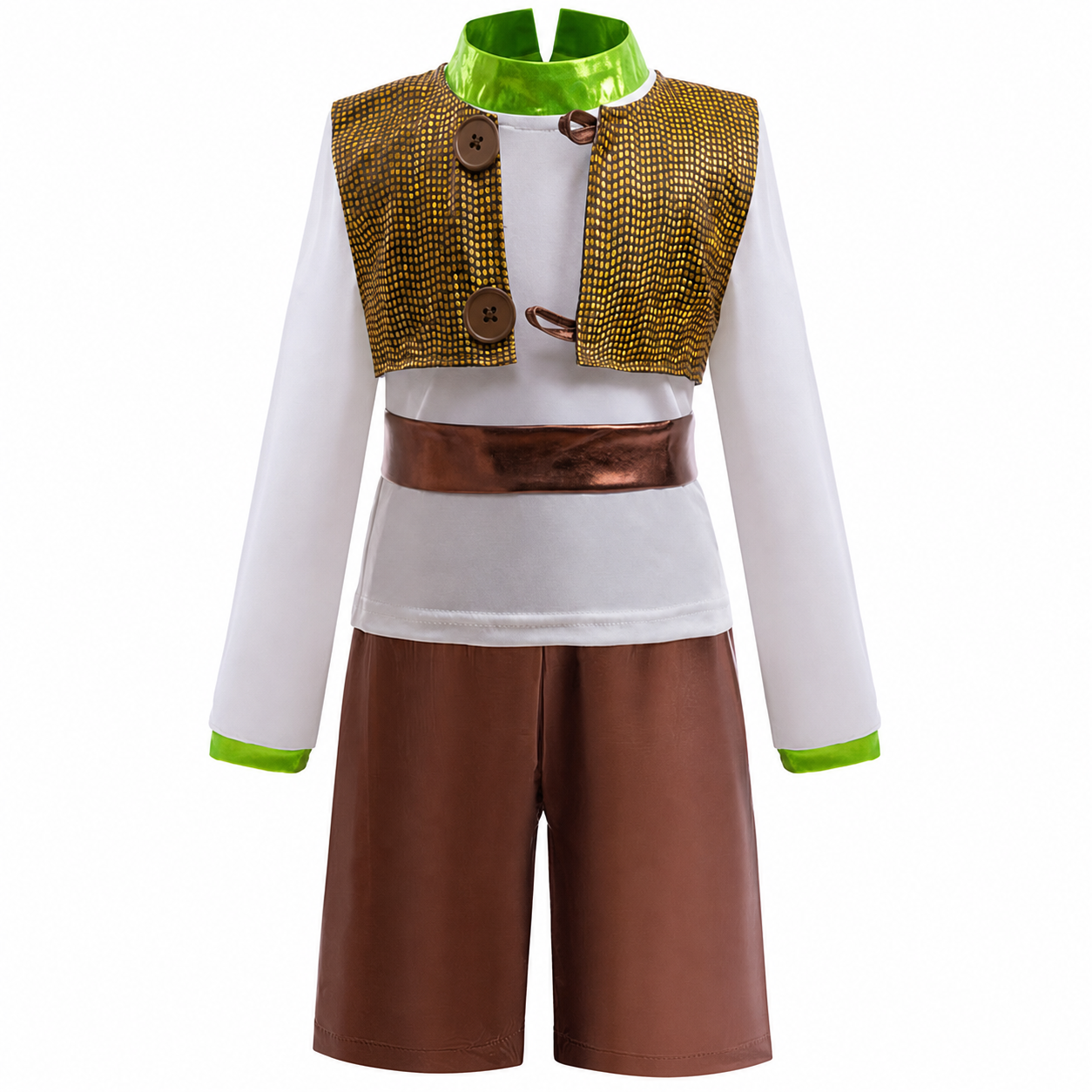 Shrek Carnival Costume: Vest, Shorts, and Belt