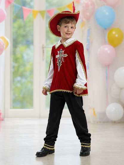 Children's Musketeer Costume with Hat for Carnival