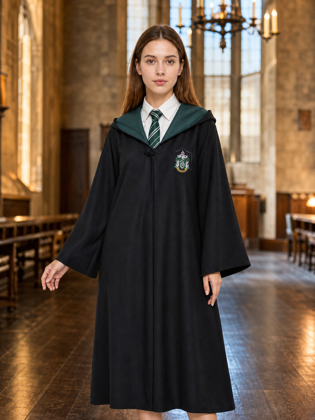 Cosplay Costume: Hooded Robe and Tie