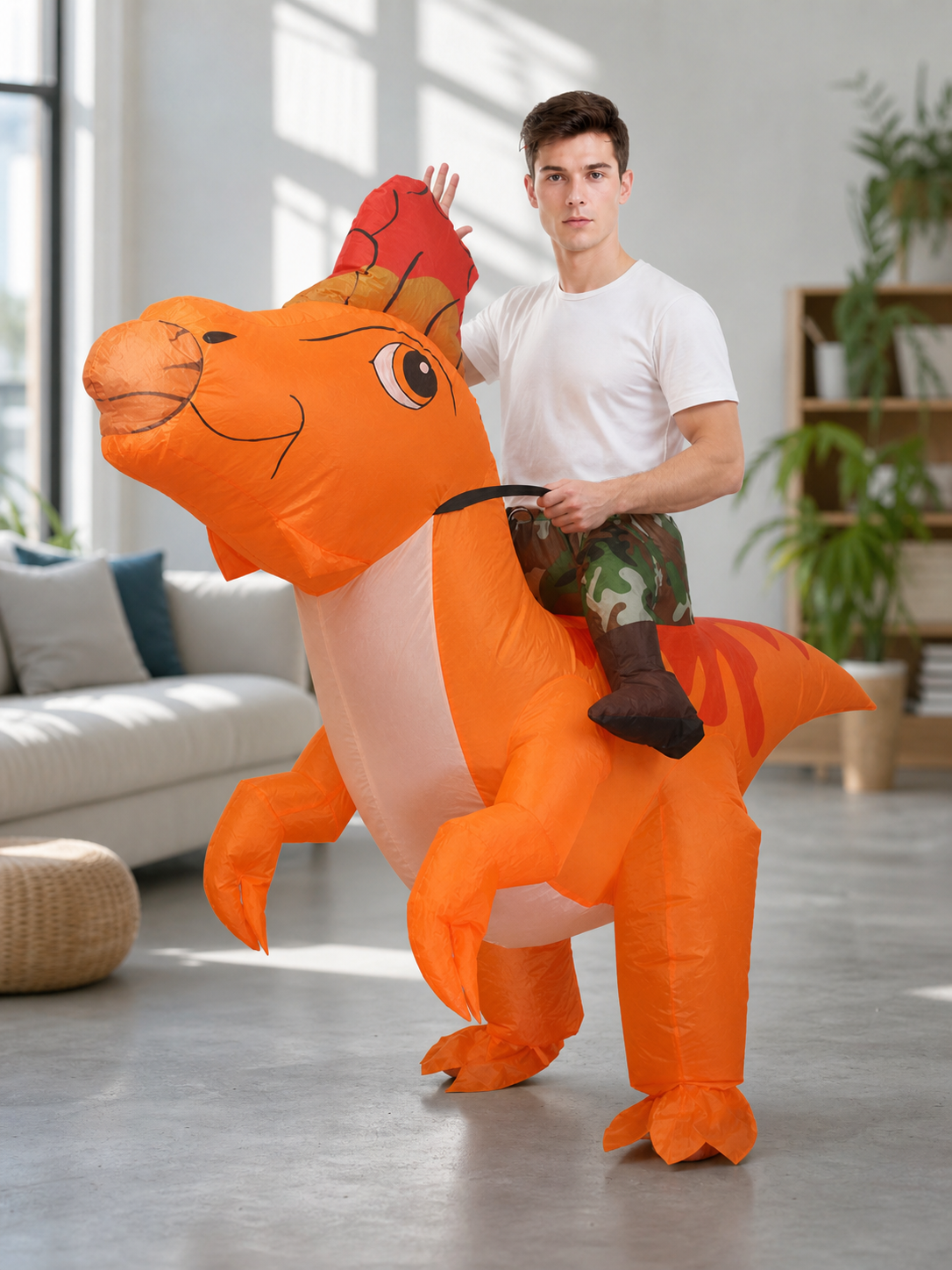 Inflatable Dinosaur Costume for Halloween and Parties