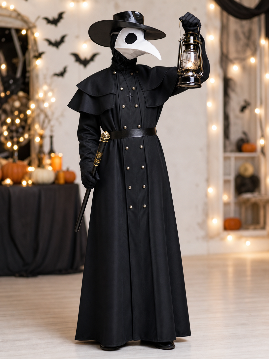 Halloween Plague Doctor Costume with Mask
