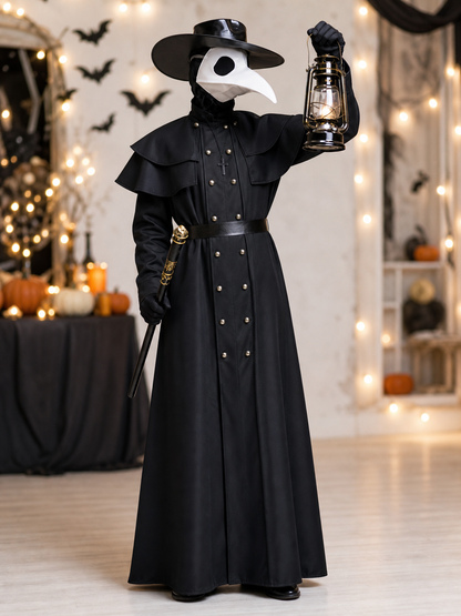 Halloween Plague Doctor Costume with Mask