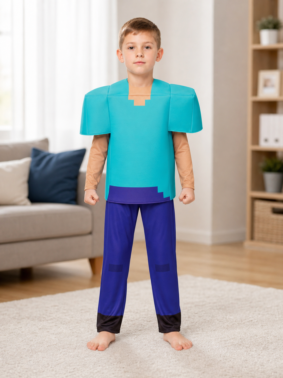 Minecraft-Style Character Costume for Cosplay