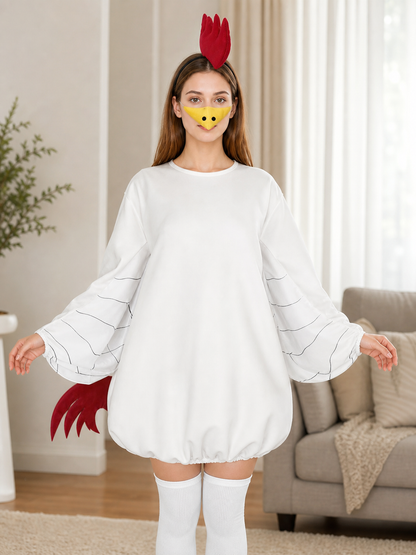 Adult Chicken Costume with Wings and Accessories