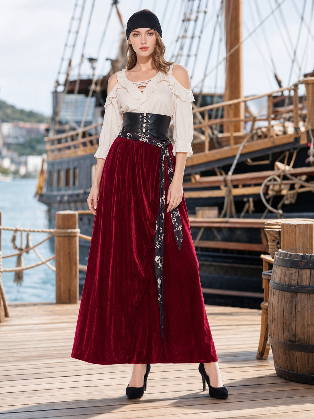 Pirate Costume for Cosplay, Halloween, and Stage Performances