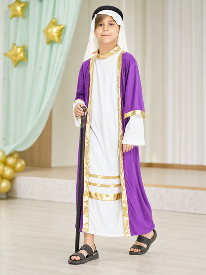 Kids' Arabian Costume with Cape and Headpiece