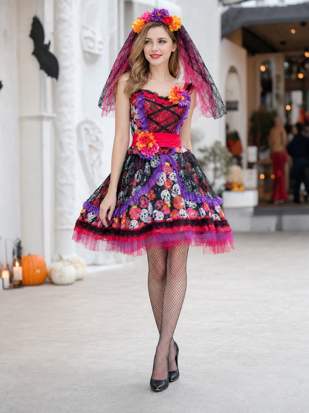 Skull Halloween Costume Dress