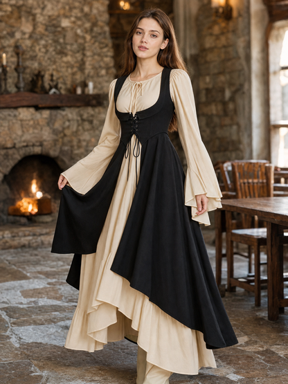 Black Medieval-Style Overdress