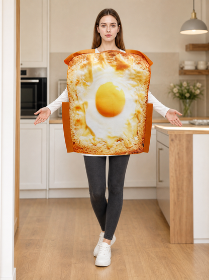 Toast and Fried Egg Costume for Halloween and Parties