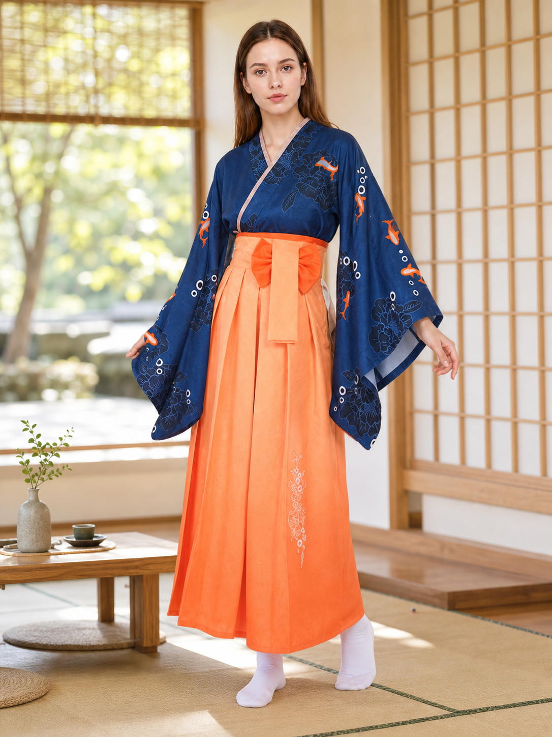 Amelia Watson Kimono-Style Cosplay Dress