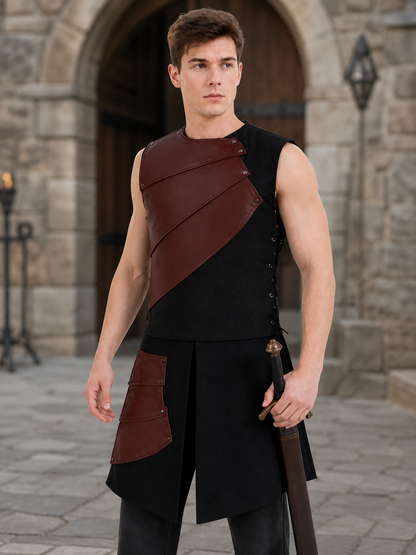 Sleeveless Dress with Asymmetrical Inserts