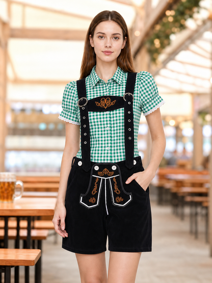 Traditional Costume with Shirt and Suspender Shorts