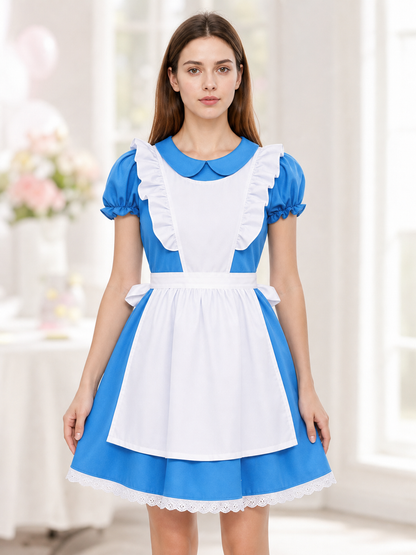Blue and White Alice Costume Dress with Accessories