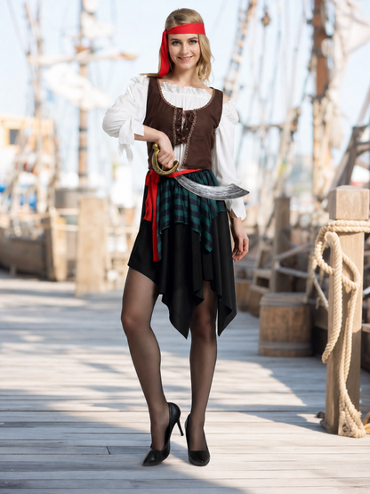 Adult Pirate Costume for Halloween and Cosplay