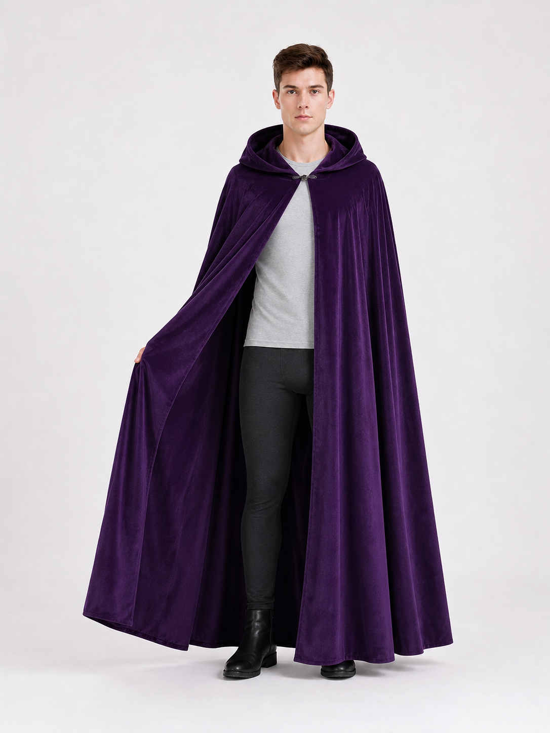 Purple Carnival Cloak with Hood