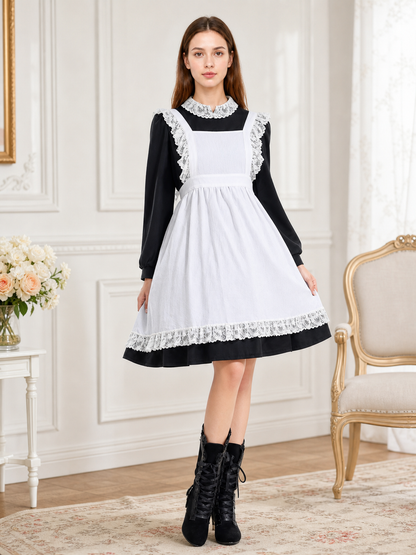 Vintage-Style Maid Costume with Apron