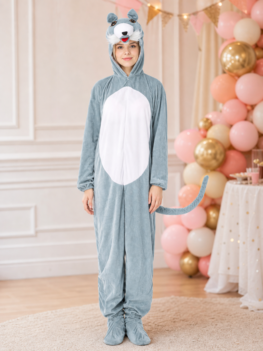 Carnival Jumpsuit with Hood and Ears