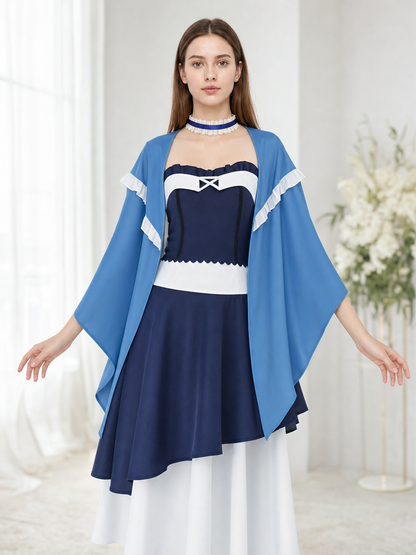 Jiu Dao Ou Cosplay Costume: Dress and Cloak