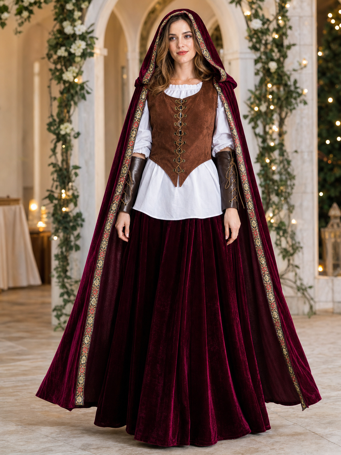 Little Red Riding Hood Costume with Cape and Skirt for Stage
