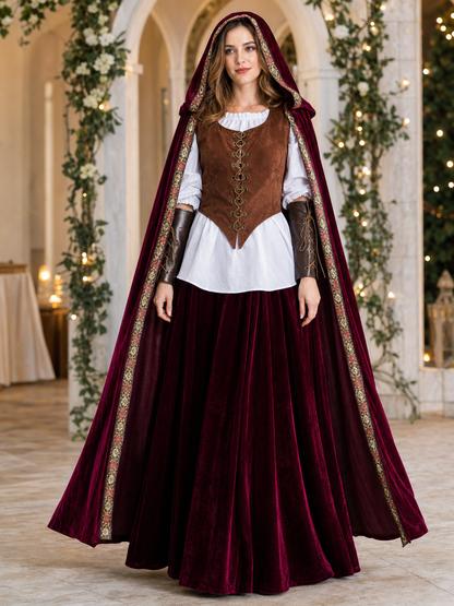 Little Red Riding Hood Costume with Cape and Skirt for Stage