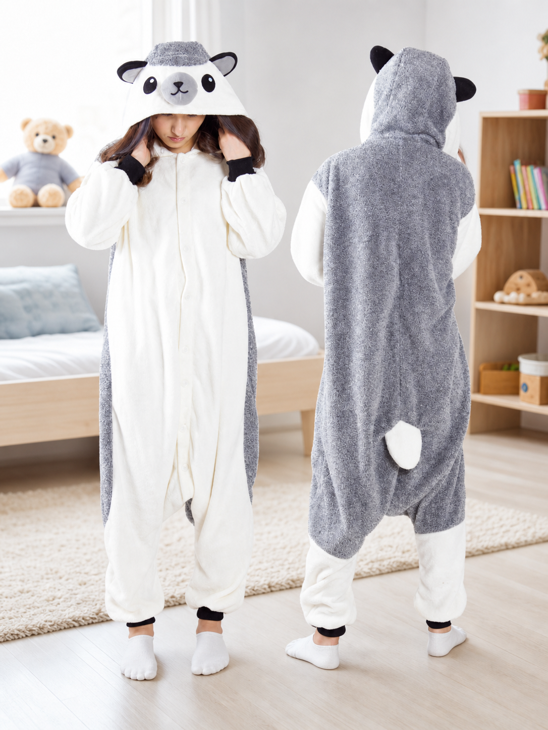 Kigurumi Hooded Pajama with Ears and Tail