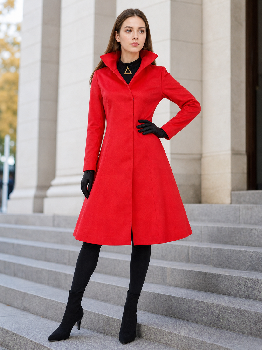 Red Long Carmen Cosplay Coat