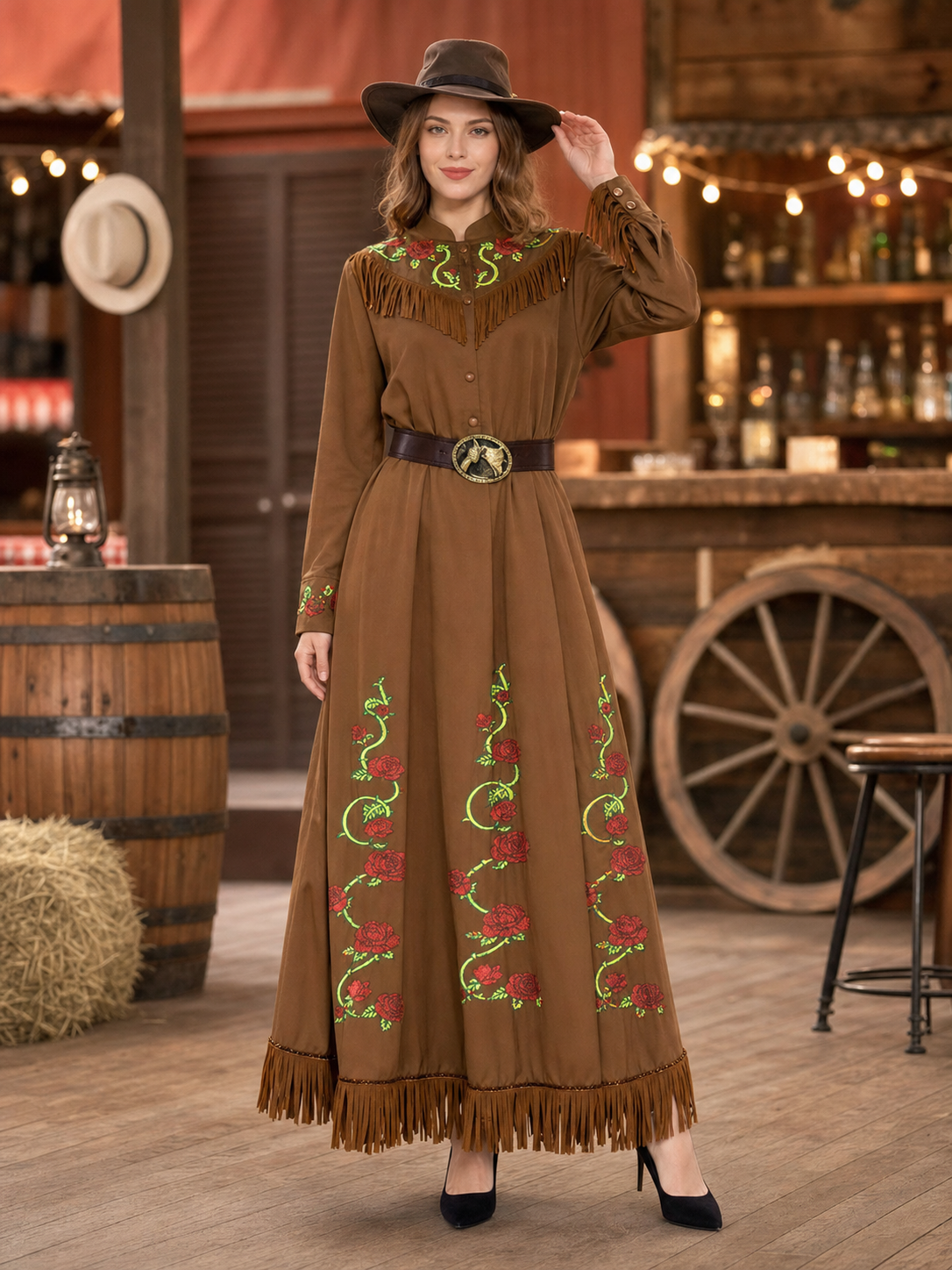 Western-style carnival dress with hat