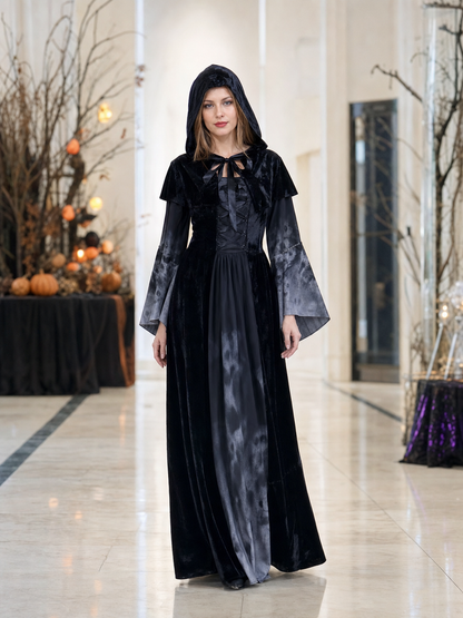 Hooded Witch Costume, Gothic Dress