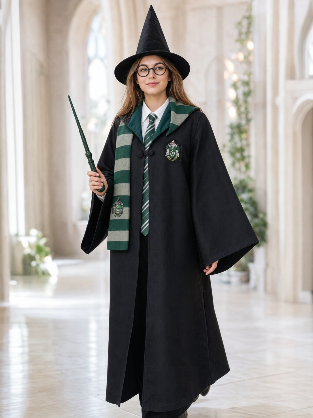 Wizard Costume: Robe, Hat, and Accessories