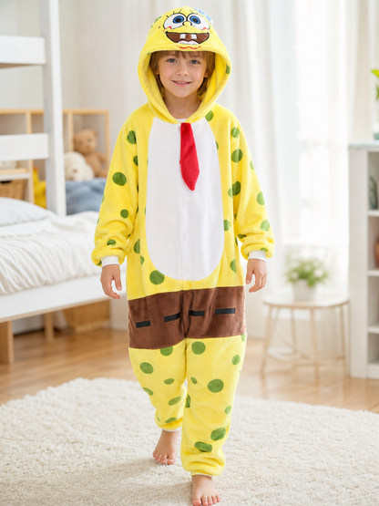 Hooded Printed Pajama Jumpsuit
